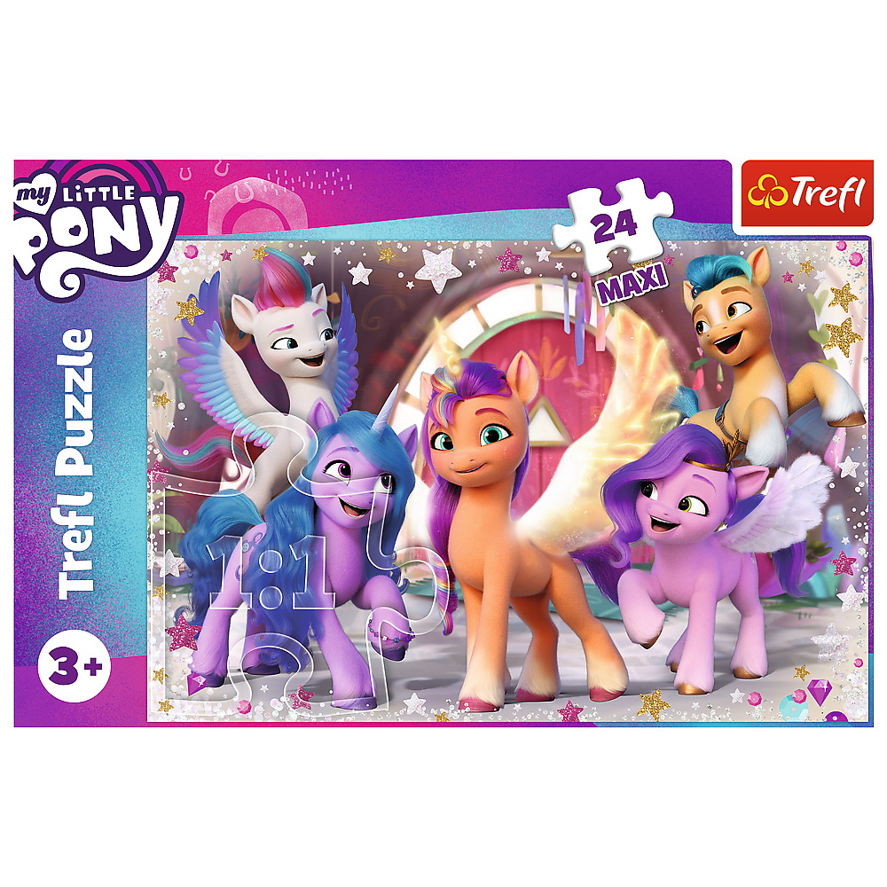 Puzzle 24 maxi piese - My Little Pony - Bucuria poneilor | Trefl - 1 | YEO