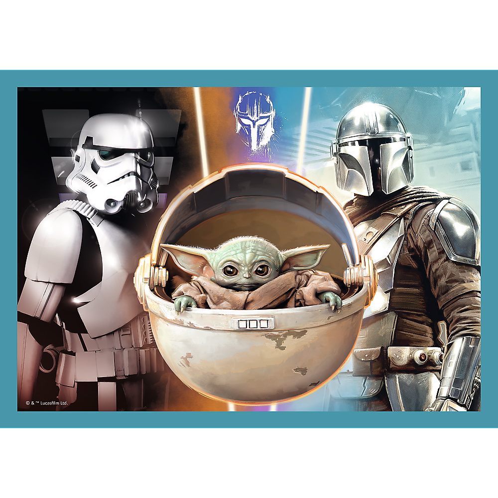 Puzzle 4 in 1 - Star Wars - Mandalorianul | Trefl - 1 | YEO