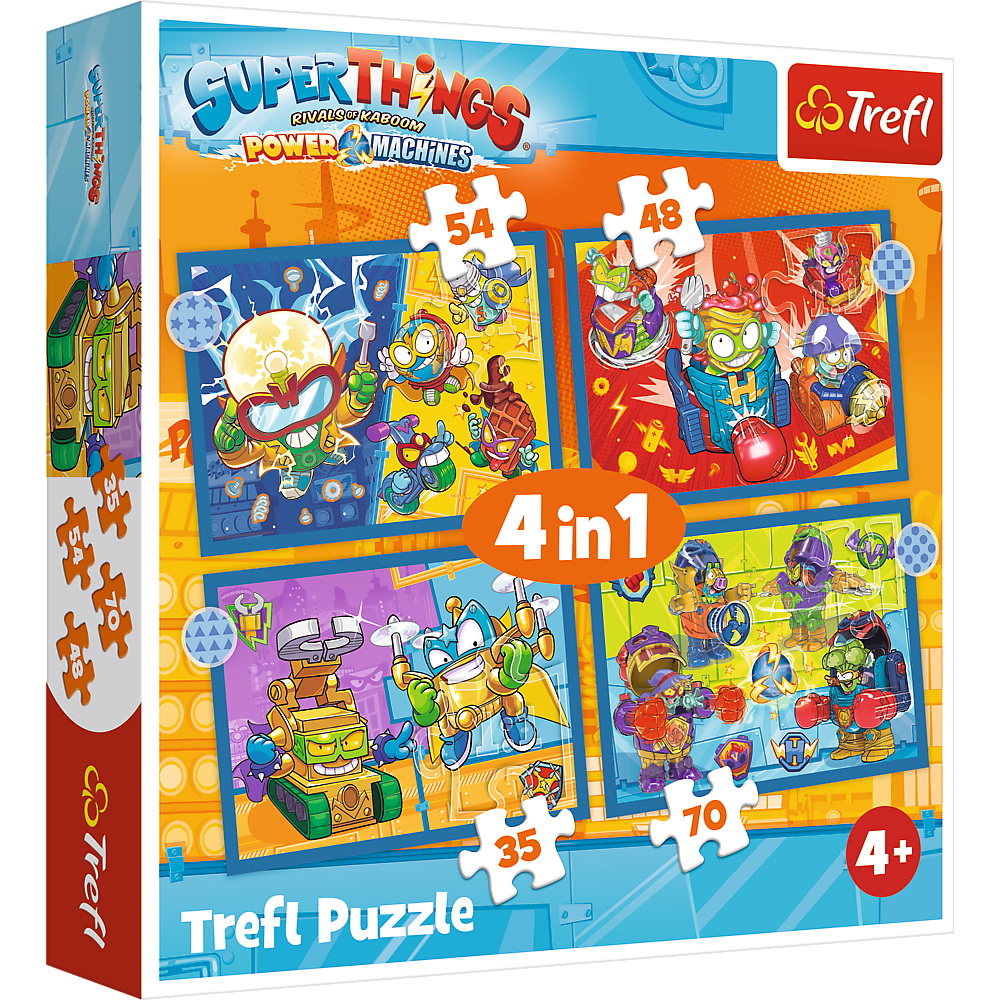 Puzzle 4 in 1 - Super Things - Super actiunea | Trefl - 5 | YEO