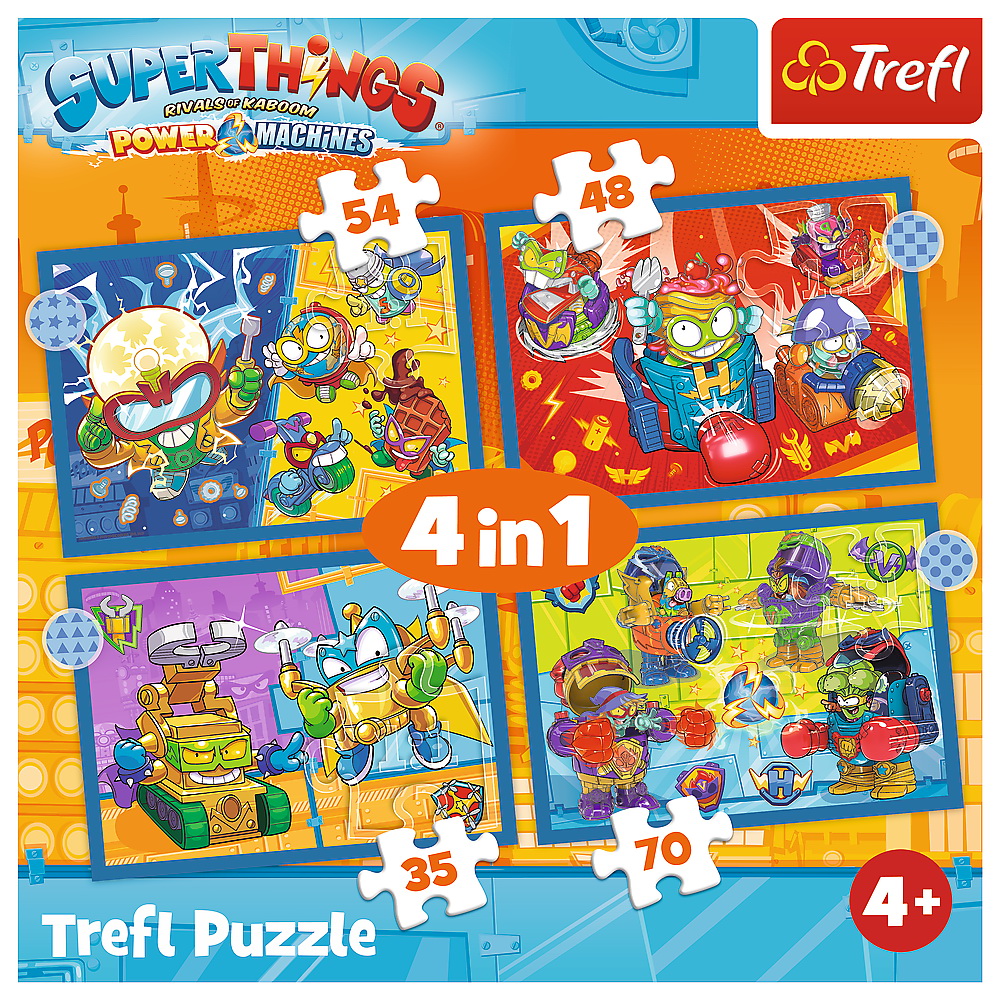 Puzzle 4 in 1 - Super Things - Super actiunea | Trefl - 4 | YEO