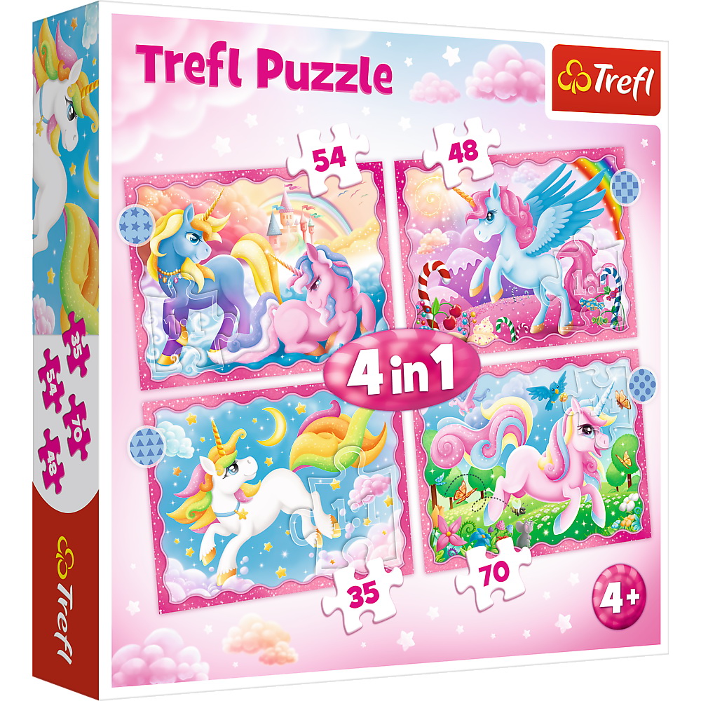 Puzzle 4 in 1 - Patrula unicorni si magie | Trefl