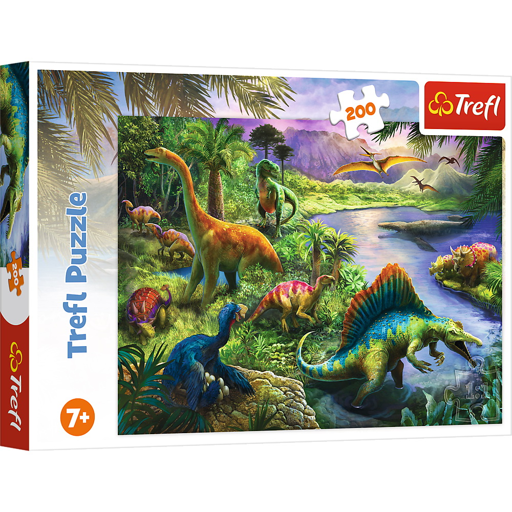 Puzzle 200 piese - Lumea dinozaurilor | Trefl
