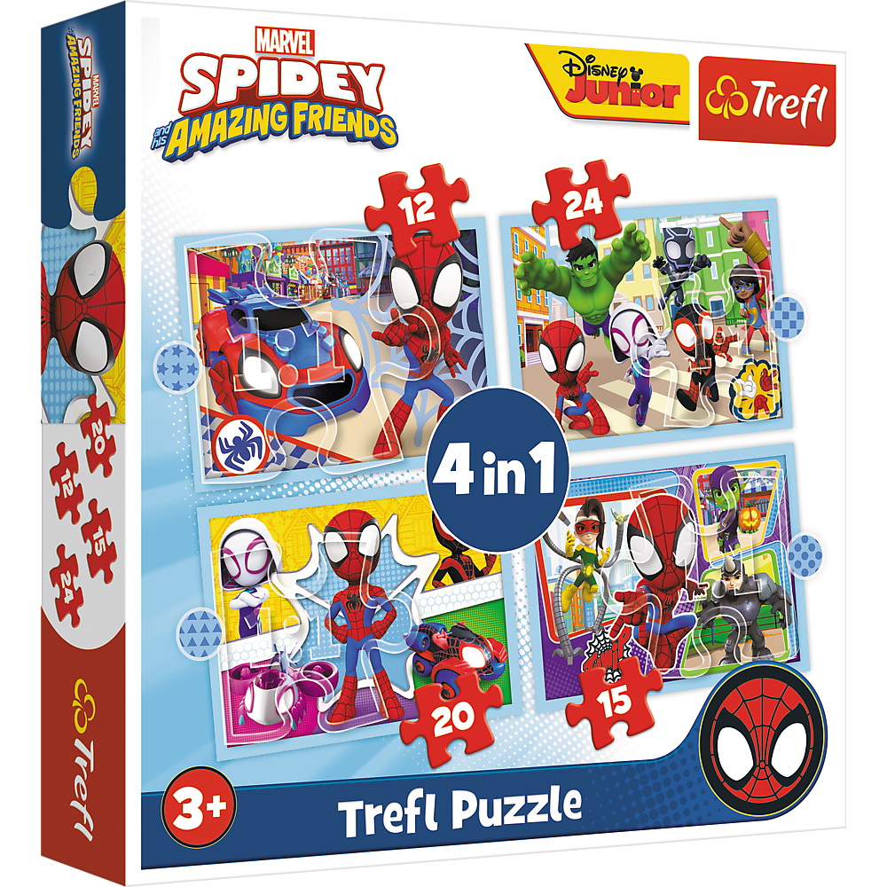 Puzzle 4 in 1 - Spidey - Echipa Spidey | Trefl