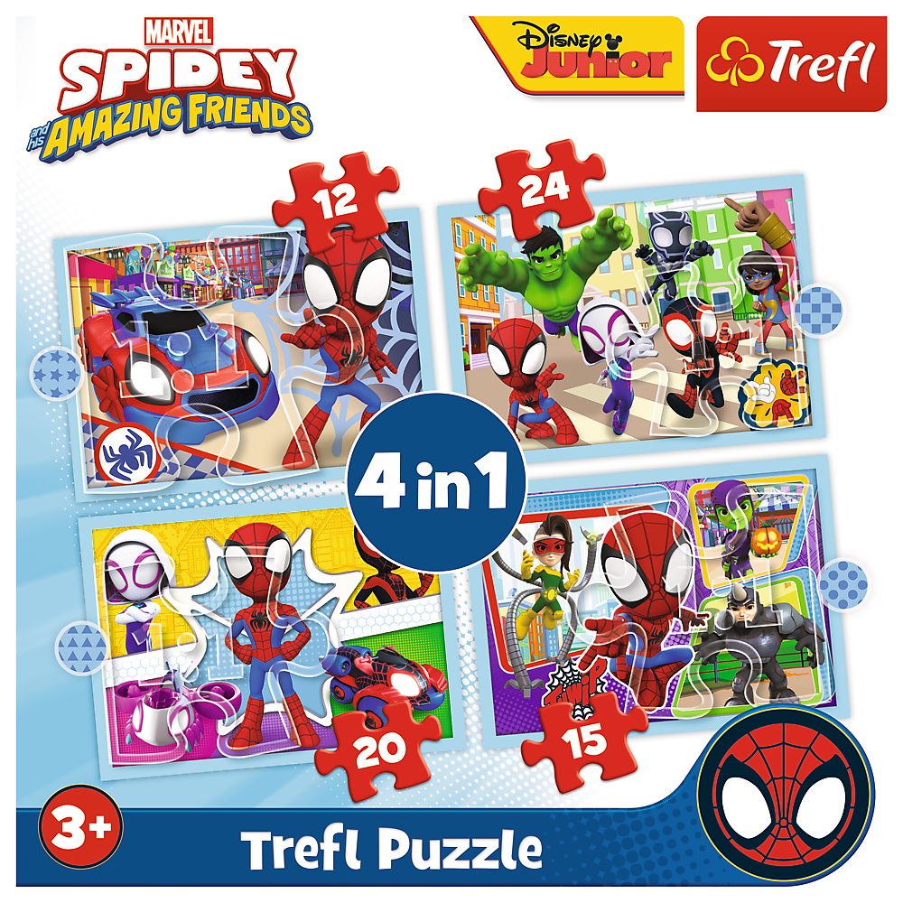 Puzzle 4 in 1 - Spidey - Echipa Spidey | Trefl - 2