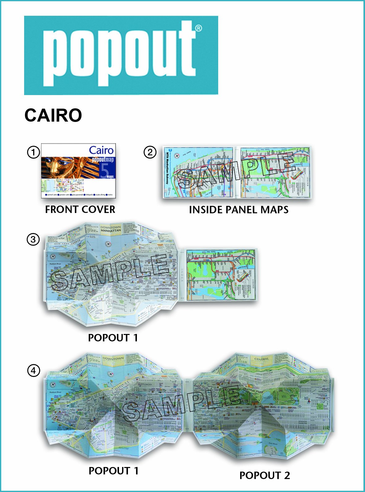 Cairo PopOut Map | - 1 | YEO