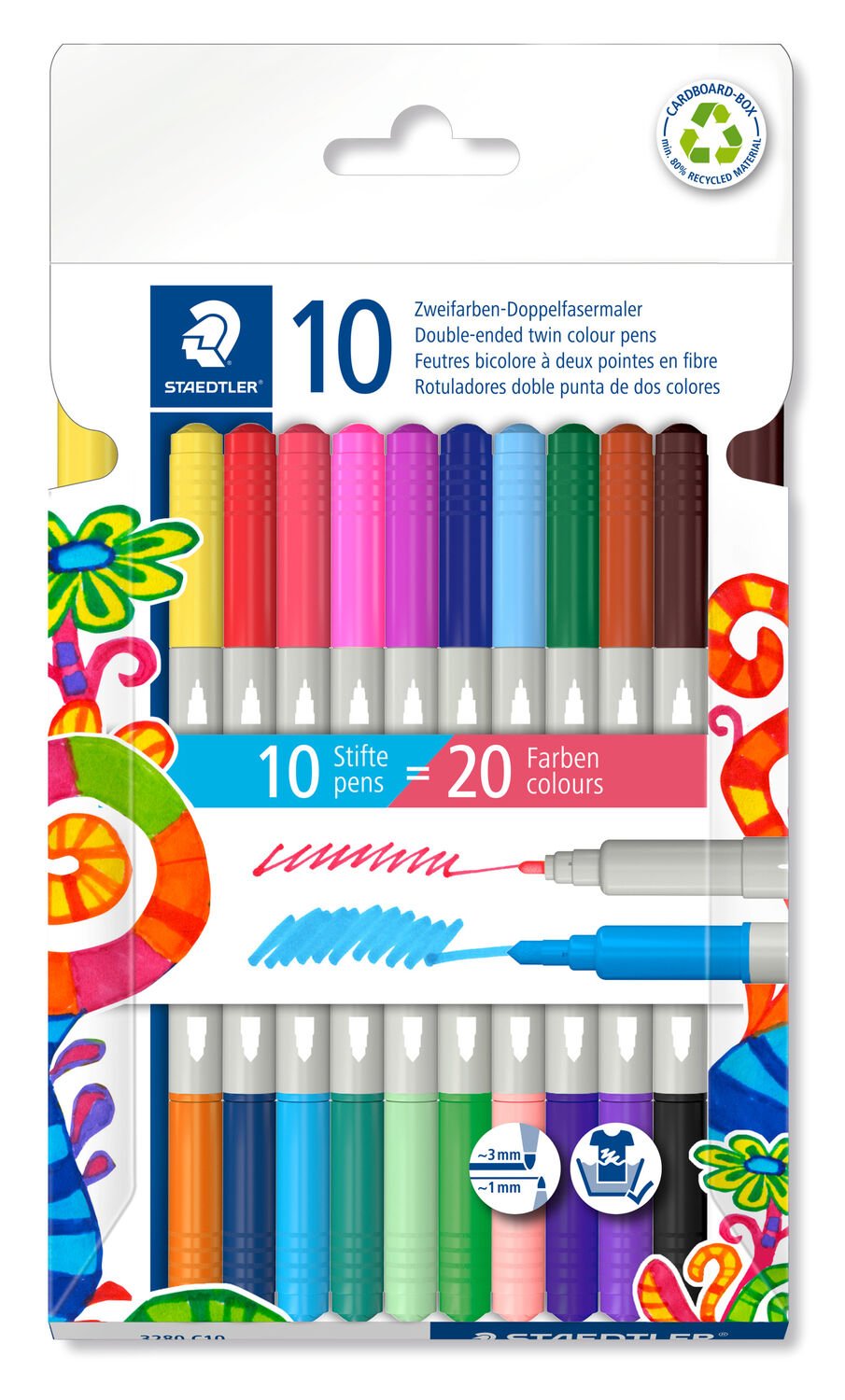 Set 10 carioci - Double-Ended Twin - Assorted Colours | Staedtler