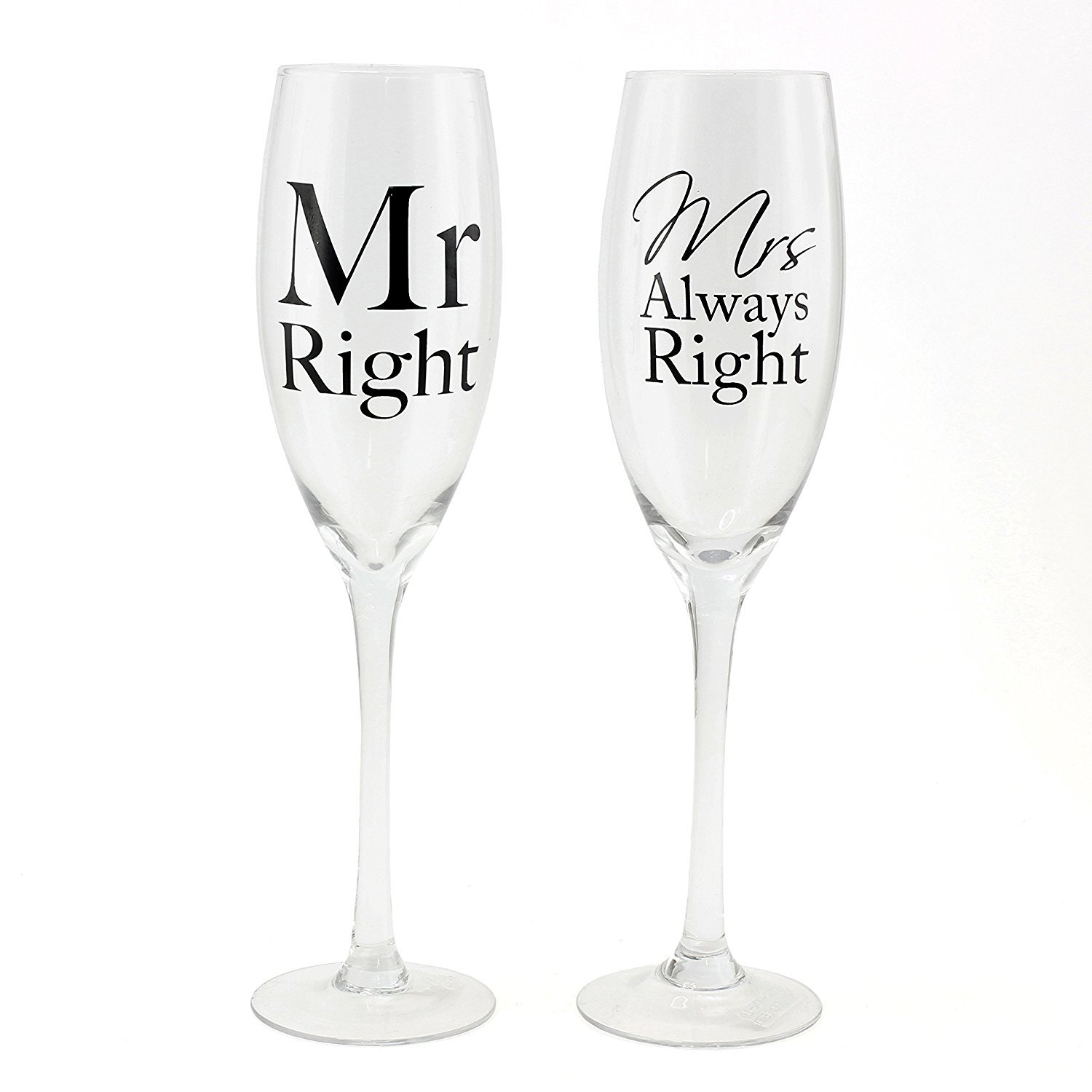 Set 2 pahare sampanie - Mr Right & Mrs Always Right | Lesser & Pavey