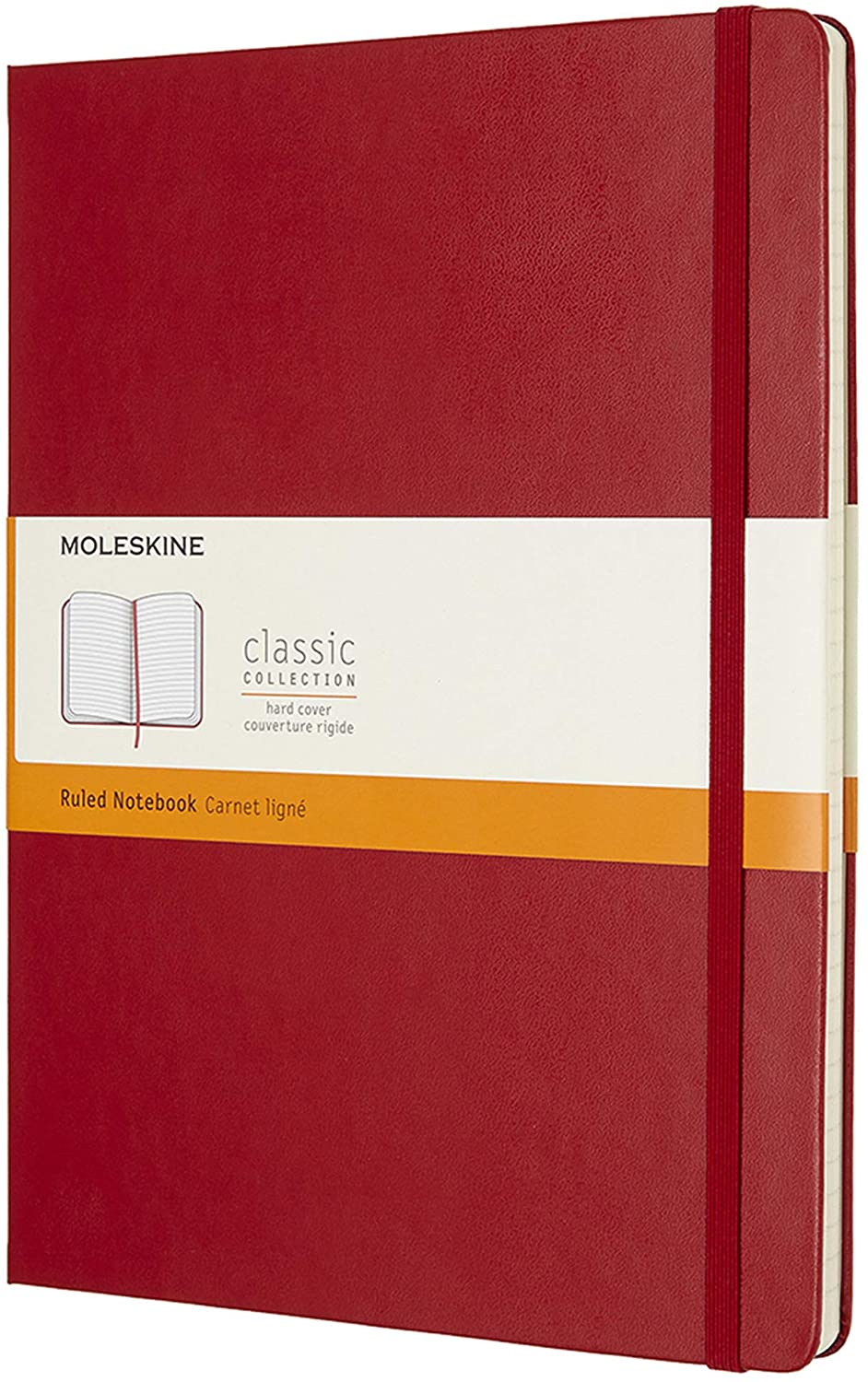 Carnet - Moleskine Classic - Hard Cover, X-Large, Ruled - Scarlet Red | Moleskine