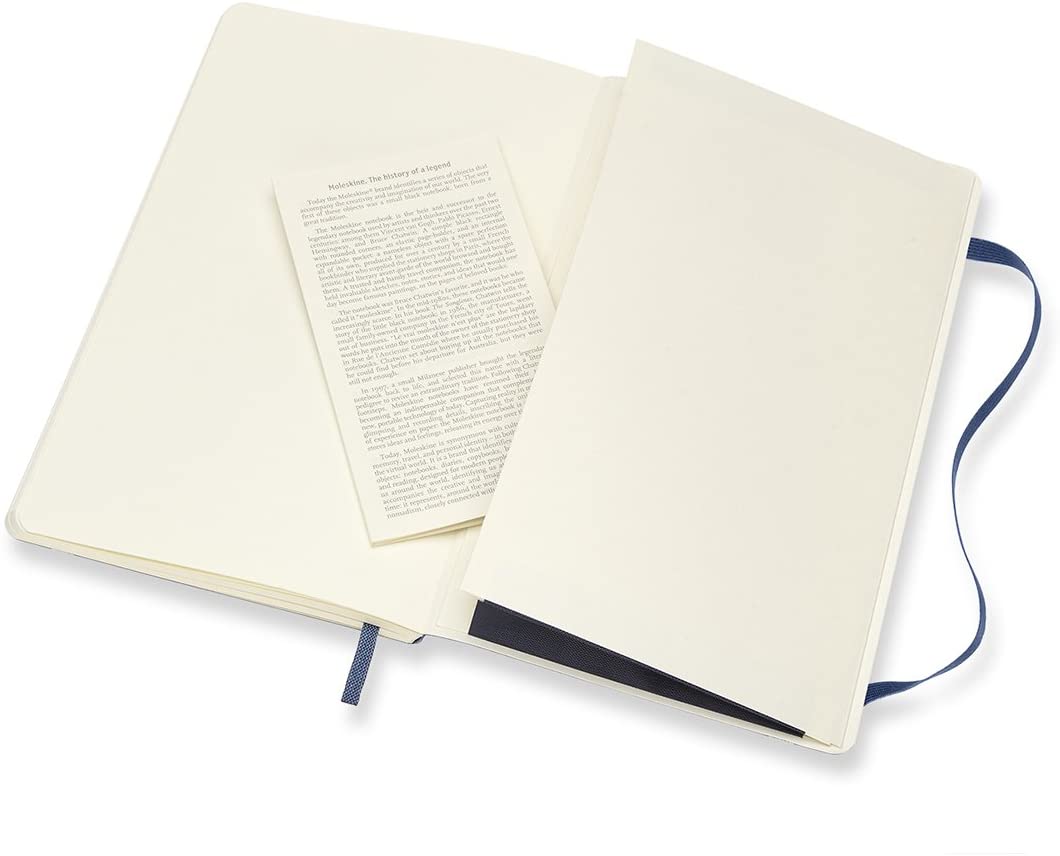 Carnet - Moleskine Classic - Large, Plain, Soft Cover - Sapphire Blue | Moleskine