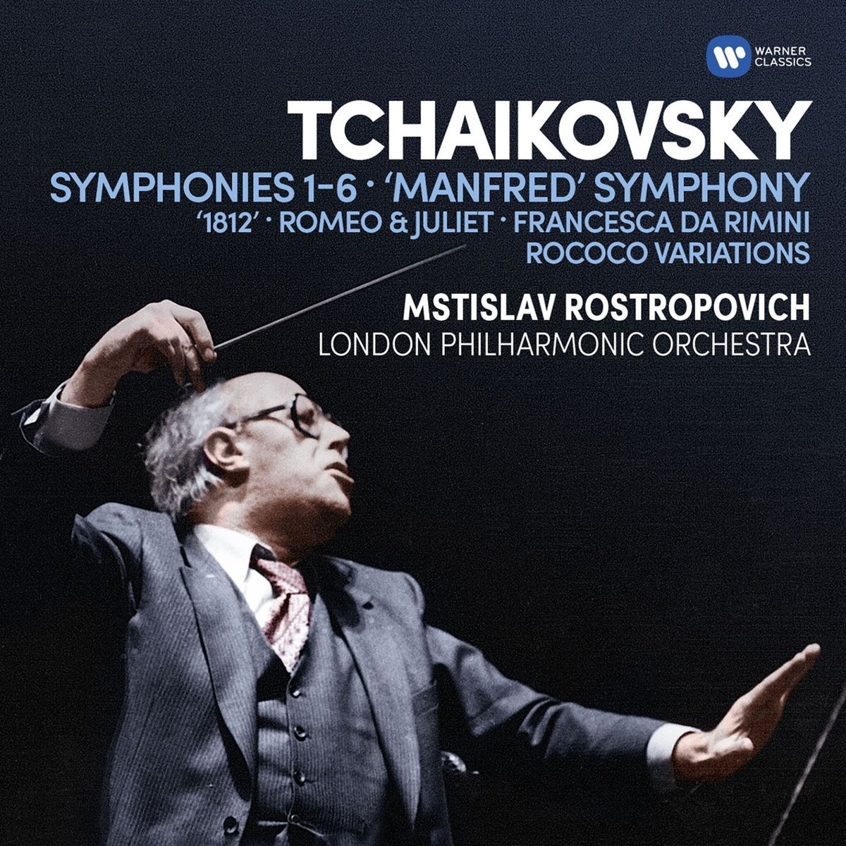 Tchaikovsky: Symphonies 1-6, Manfred Symphony, Francesca da Rimini, Romeo and Juliet fantasy overture, 1812, Rococo variations | Mstislaw Rostropowitsch, London Philharmonic Orchestra