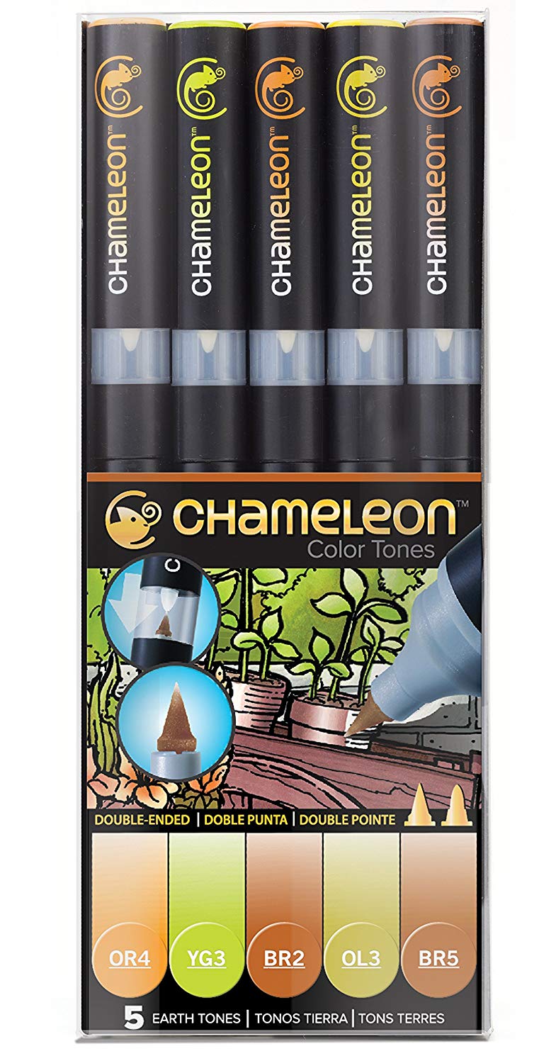 Set 5 markere - Chameleon Earth Tones | Chameleon Pens