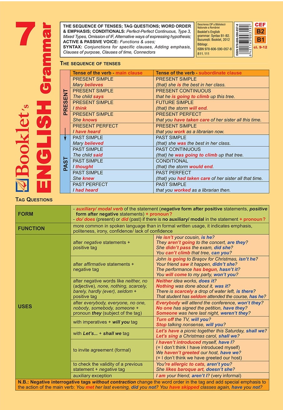 Pliant Booklet's English Grammar 7 |