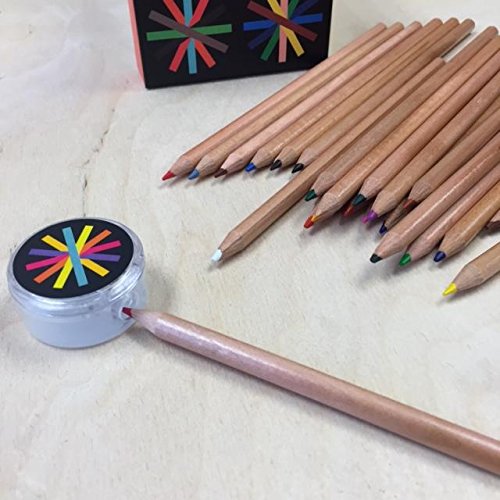 Set 24 de creioane colorate cu ascutitoare - Galison | Galison