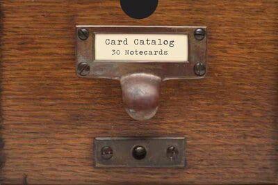 Carte postala-Card Catalog: Library of Congress | Chronicle Books