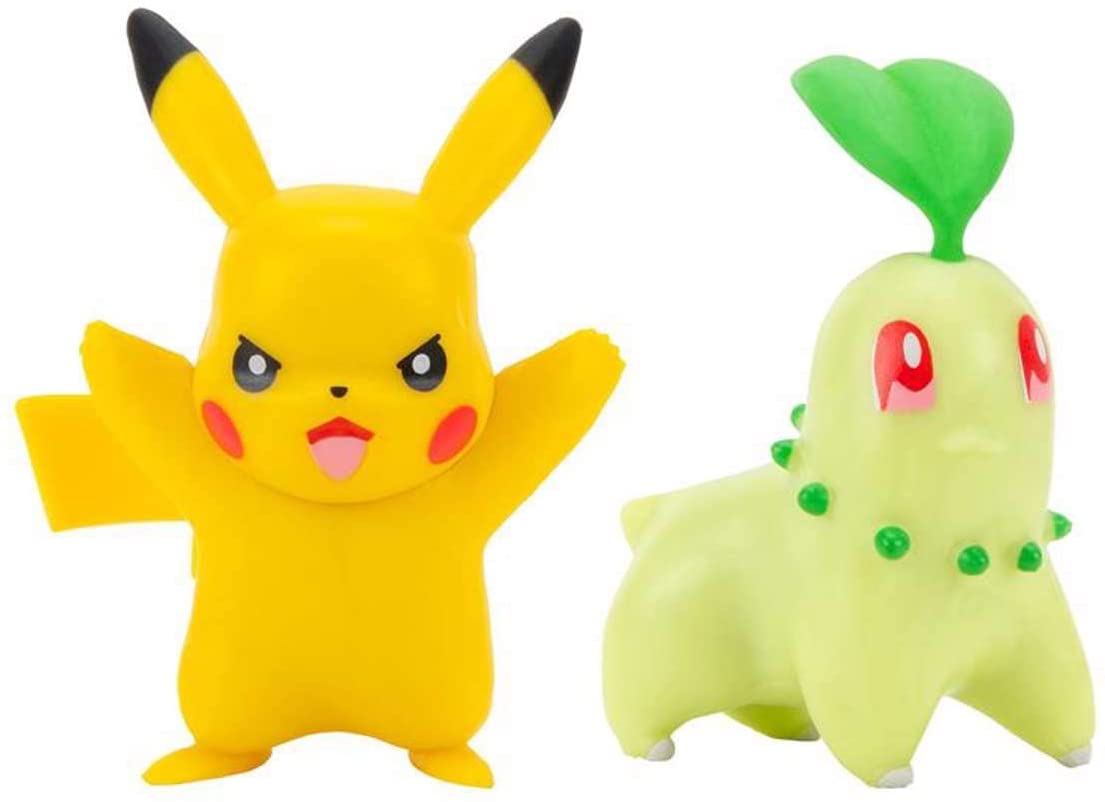 Set figurine - Pokemon - Chikorita and Pikachu | Jazwares image1