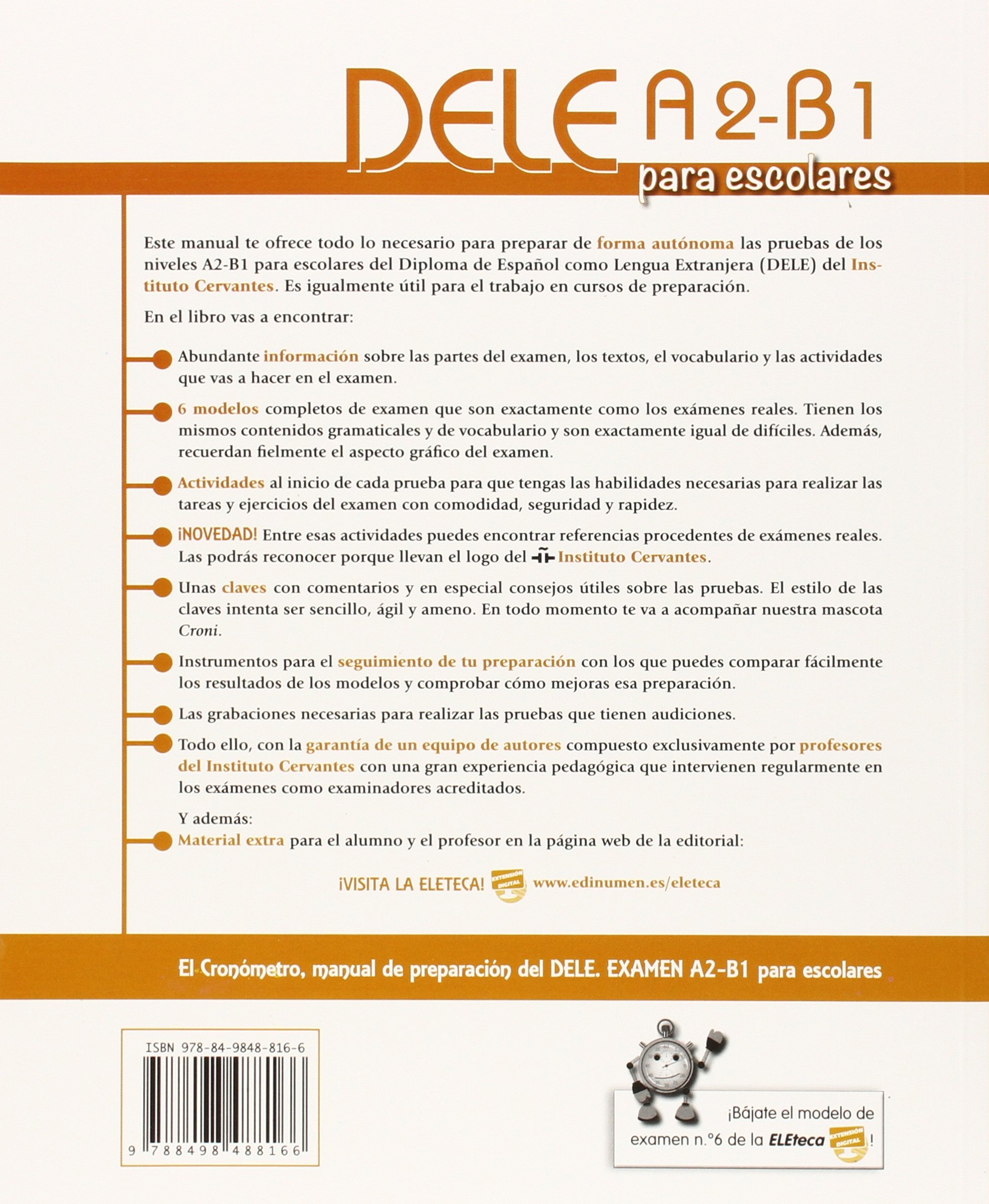 El Cronometro - Manual de preparacion del DELE + CD | Alejandro Bech, Francisco del Moral, Blanca Murillo