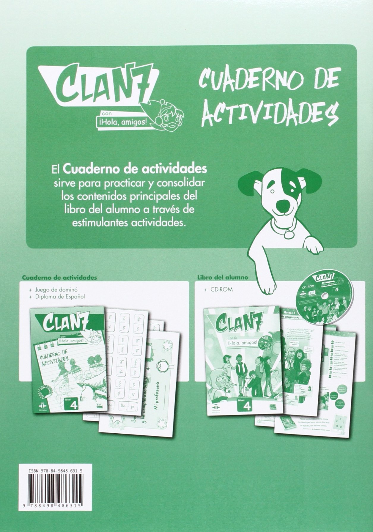 Clan 7 Con Hola Amigos: Cuaderno de actividades + CD | - 1 | YEO