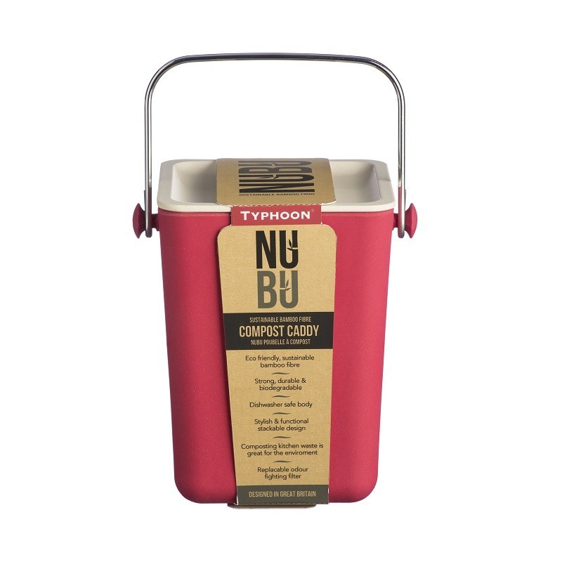 Cos de gunoi-Nubu Compost- Caddy Red | RAYWARE - 1 | YEO