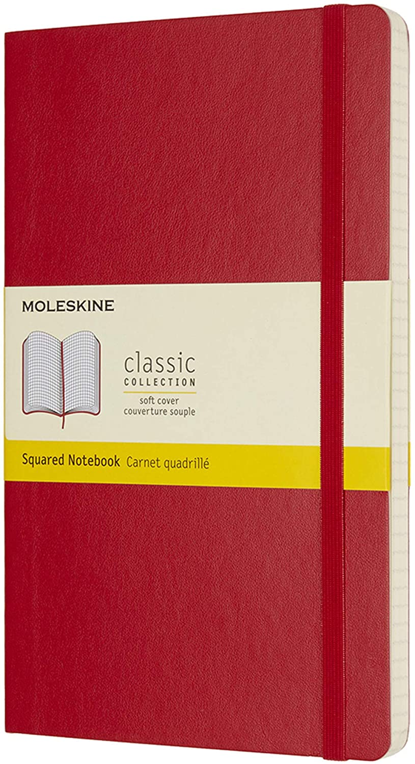 Carnet - Moleskine Classic - Soft Cover, Large, Squared - Scarlet Red | Moleskine