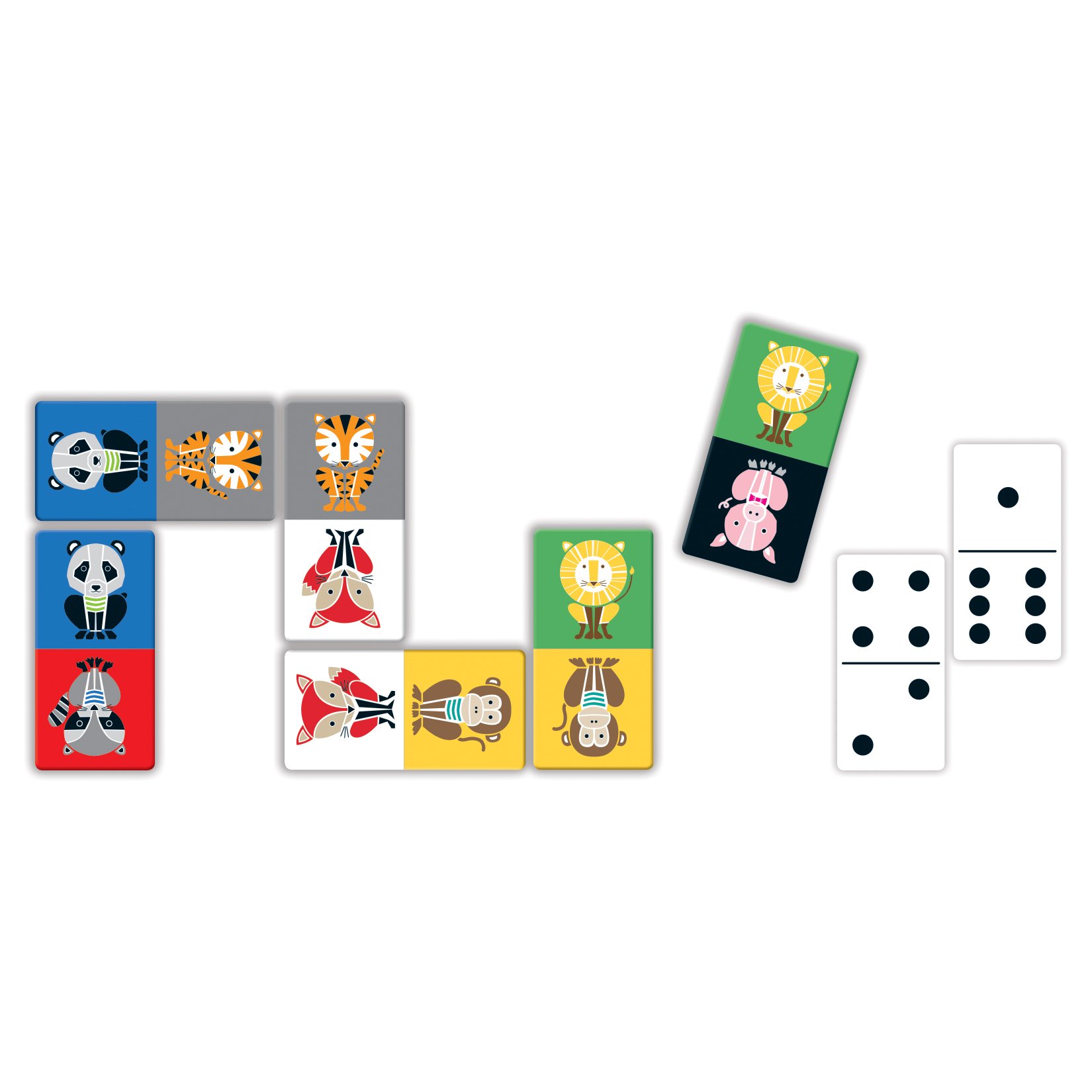 Joc - Games to go - Dominoes Geometric Animals | Mudpuppy - 1