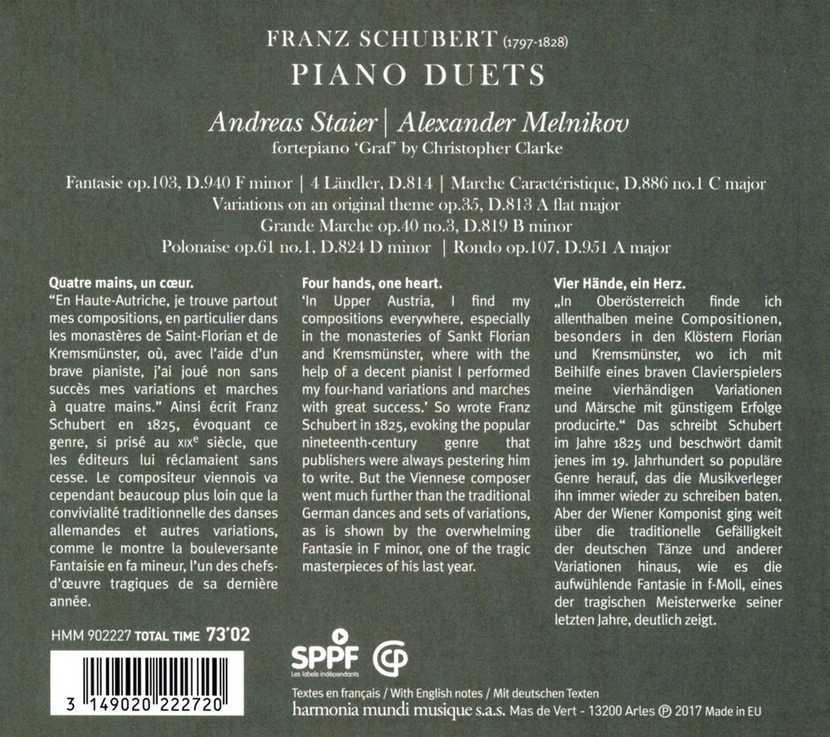 Schubert: Fantasie in F Minor and Other Piano Duets | Andreas Staier, Alexander Melnikov, Franz Schubert