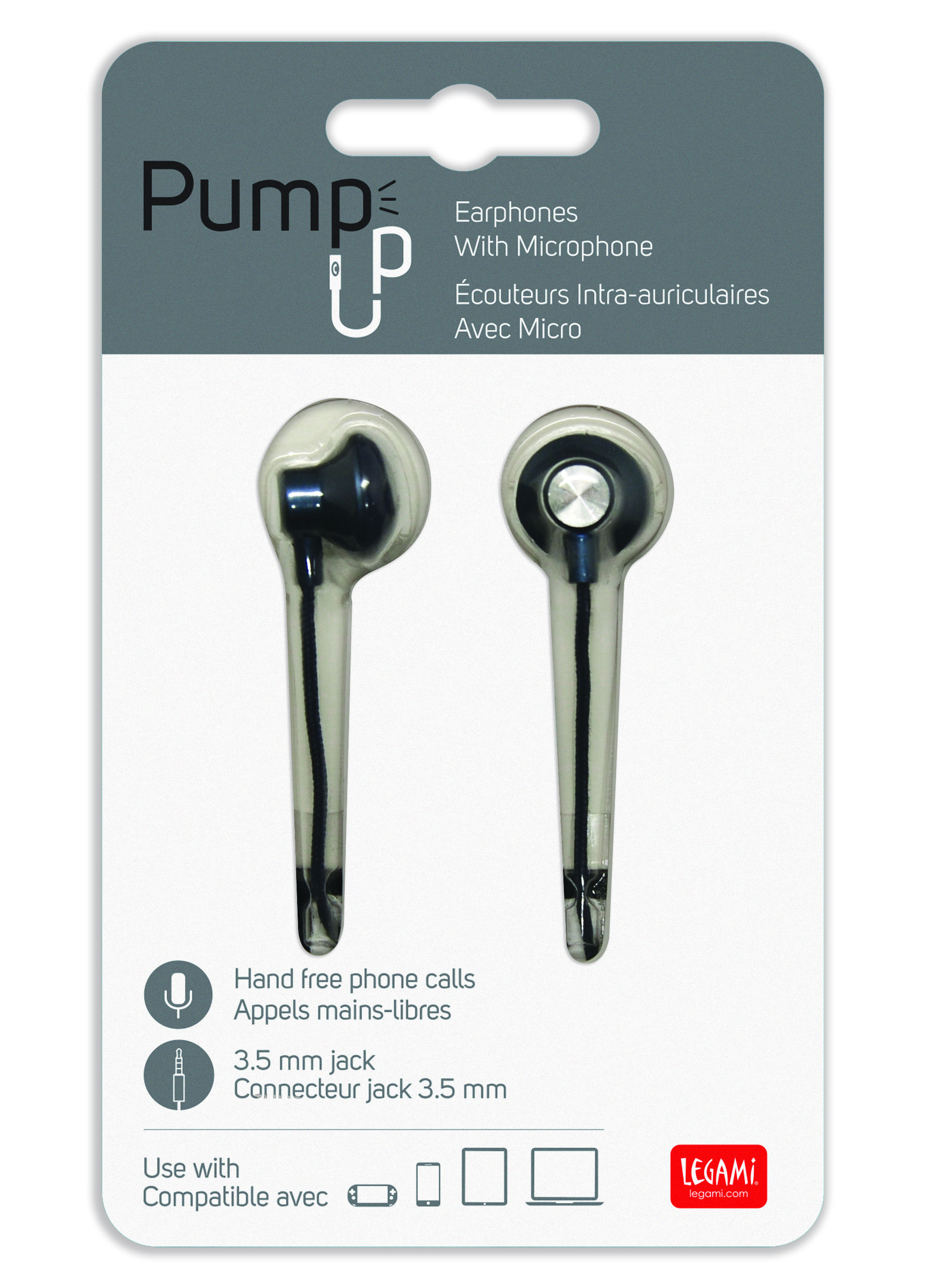 Casti - Pump Up Earphones , albastre | Legami