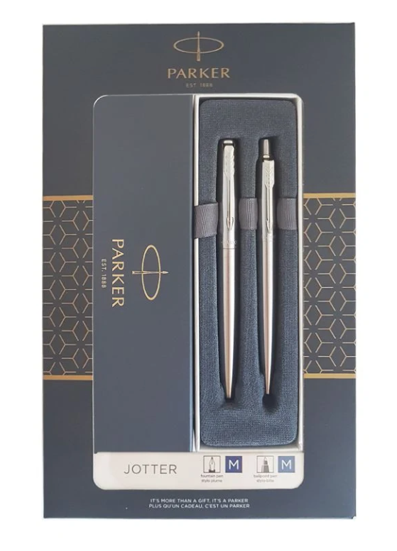 Set stilou si pix - Jotter Royal CT - Stainless Steel | Parker