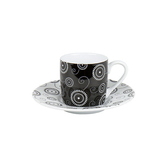 Ceasca - Espressoset Circle - Black | Koenitz