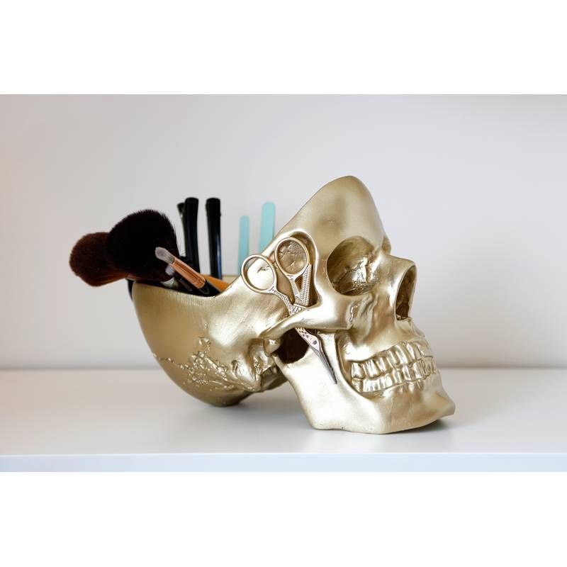 Suport decorativ - Skull Tidy Gold | Suck Uk - 4 | YEO