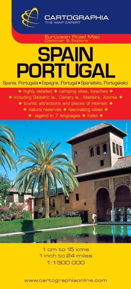 Harta rutiera Spania si Portugalia | atlase