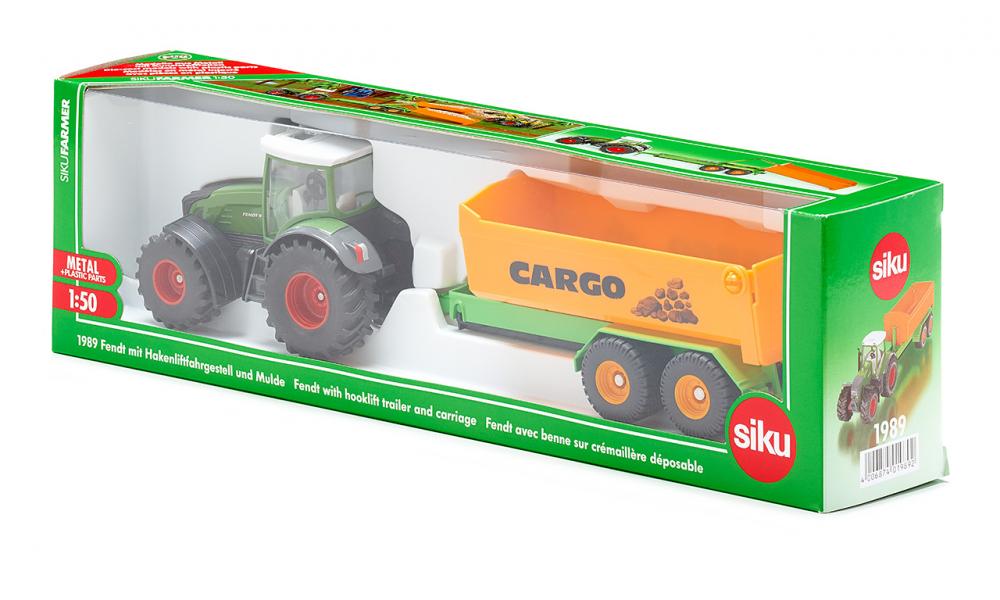 Jucarie - Fendt with Hooklift Trailer and Carriage | Siku - 1