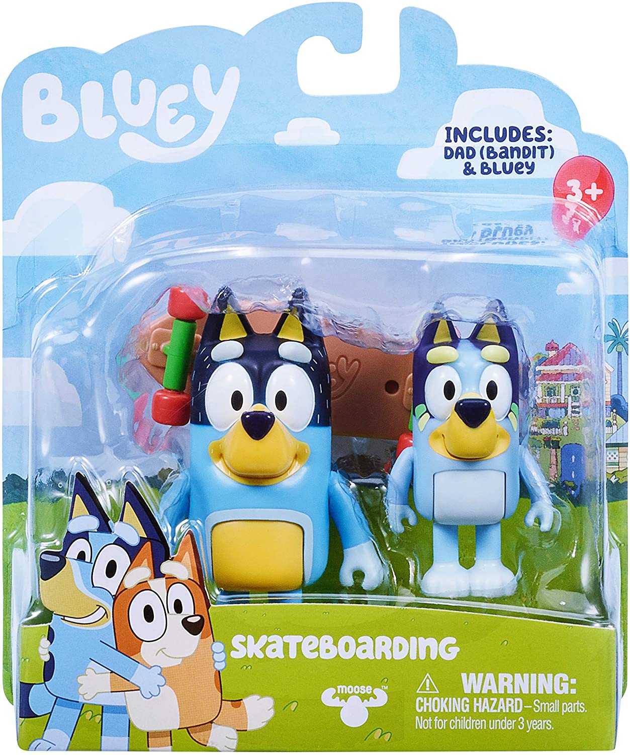 Set 2 figurine - Skateboarding - Bluey and Bandit | Moose Toys - 2 | YEO