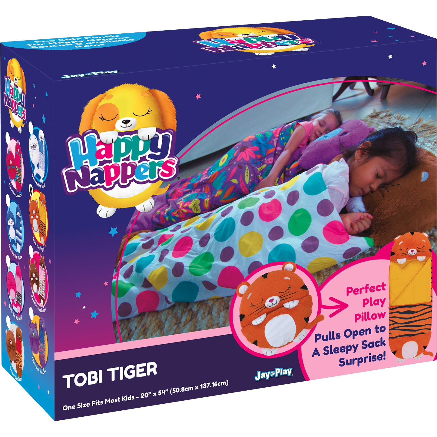 Jucarie de plus - 2in1 - Medium - Tobi Tiger | Happy Napers - 3 | YEO