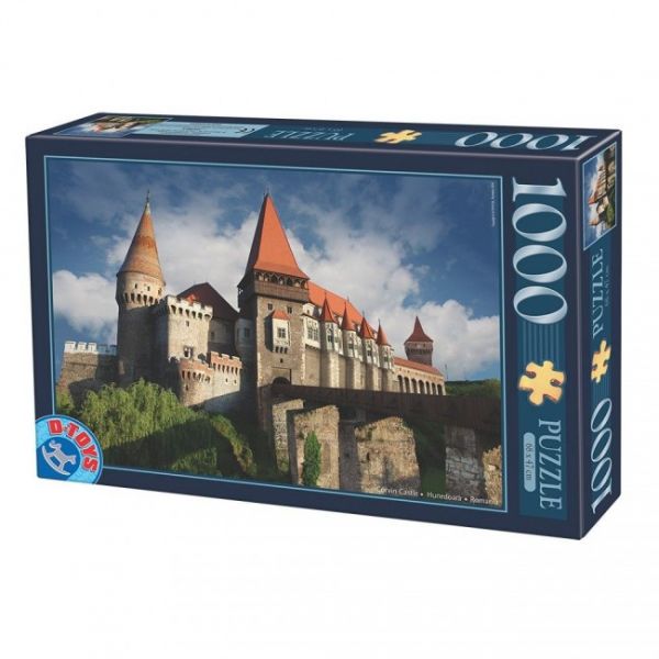 Puzzle 1000 piese - Imagini din Romania - Castelul Corvin Hunedoara - Ziua | D-Toys