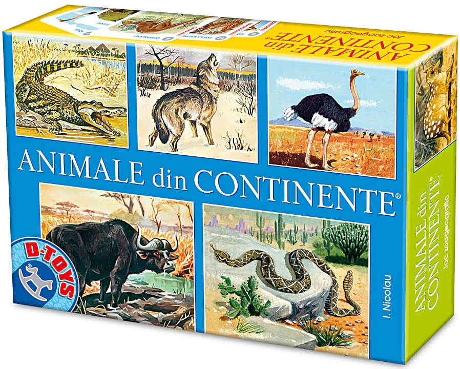 Joc educativ - Animale din Continente | D-Toys