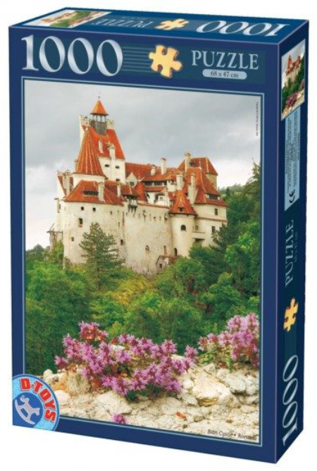 Puzzle 1000 piese - Imagini din Romania - Castelul Bran - Ziua | D-Toys