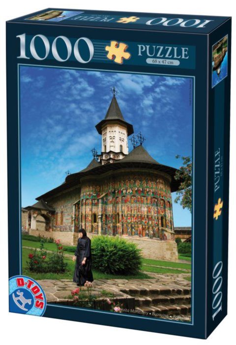 Puzzle 1000 piese - Imagini din Romania - Manastirea Sucevita | D-Toys