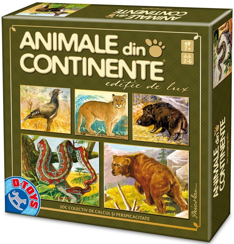 Joc educativ - Animale din continente - editie de lux | D-Toys