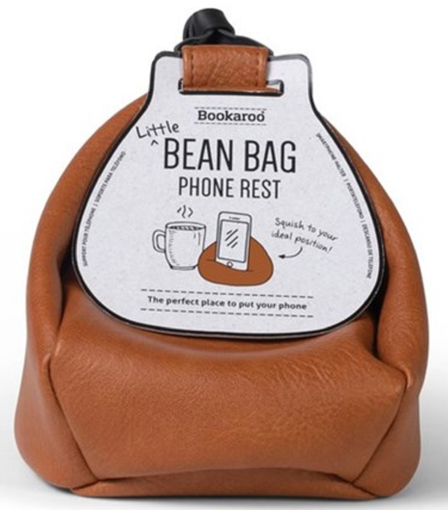 Suport pentru telefon - Bookaroo Bean Bag Phone Rest - Brown | If (That Company Called)