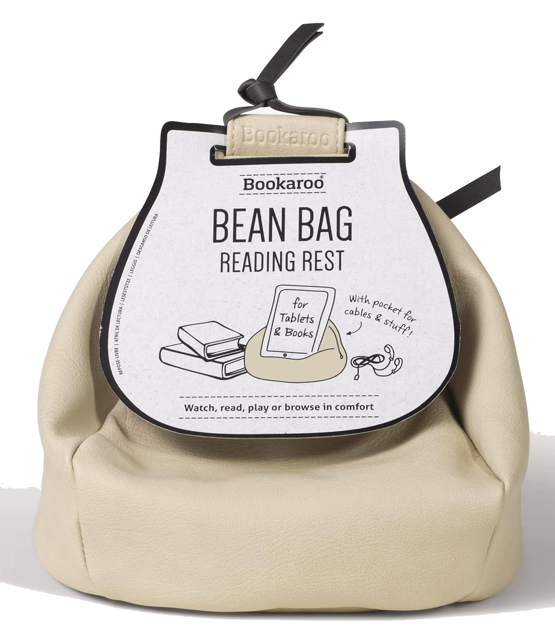Suport pentru carte - Bookaroo Bean Bag Reading Rest - Cream | If (That Company Called)