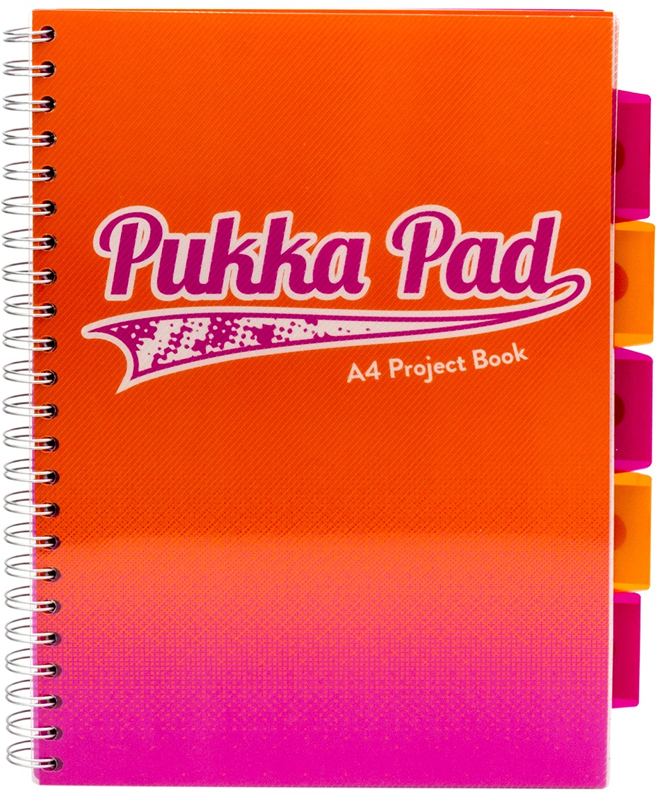 Caiet cu spirala - Project Book Fusion - A4, Matematica - Portocaliu | Pukka Pad