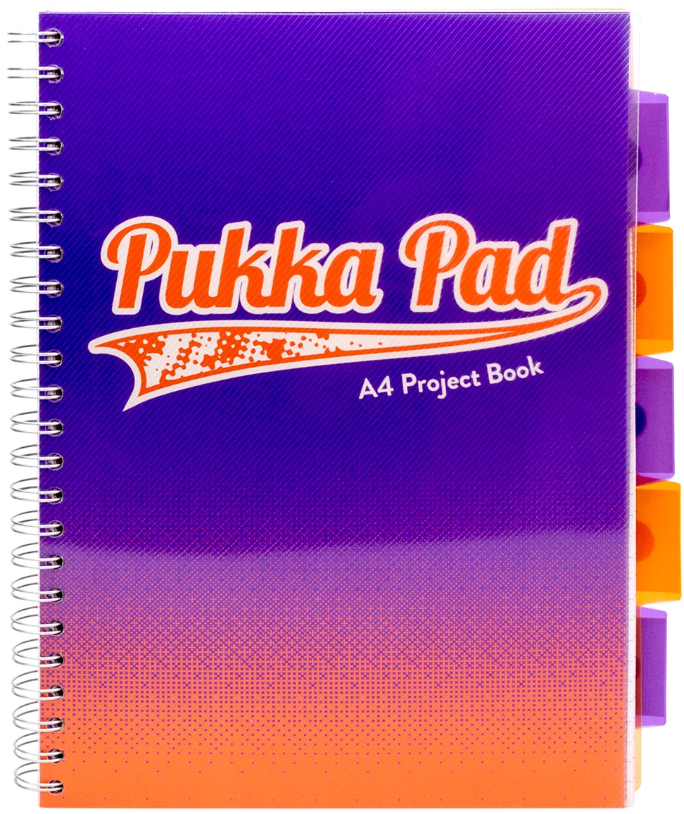 Caiet cu spirala - Project Book Fusion - A4, Matematica - Mov | Pukka Pad