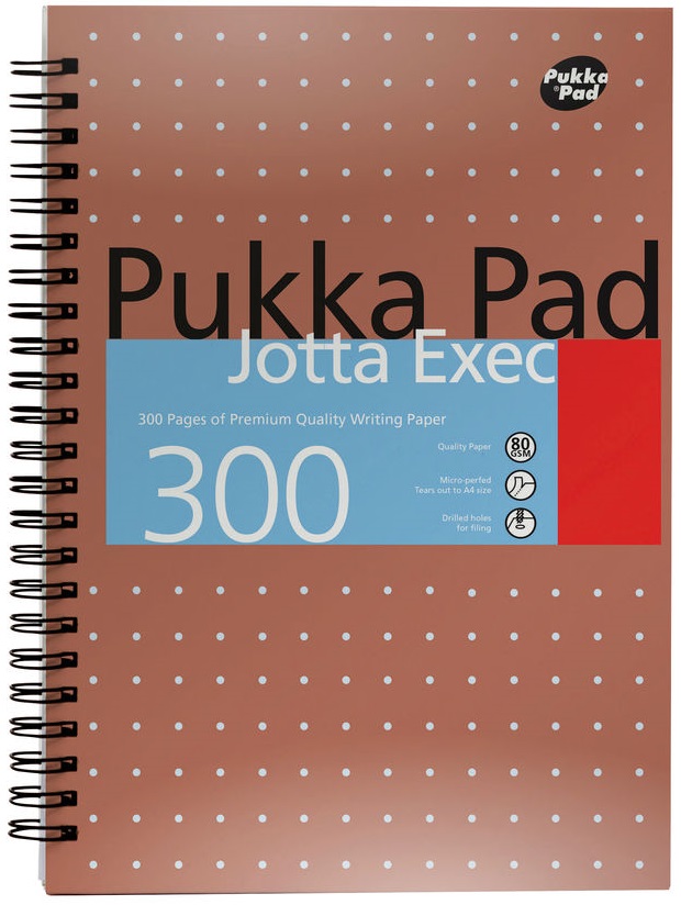 Caiet A4 cu spirala - Project Book - A4 - Dictando - Cupru | Pukka Pad - 2 | YEO