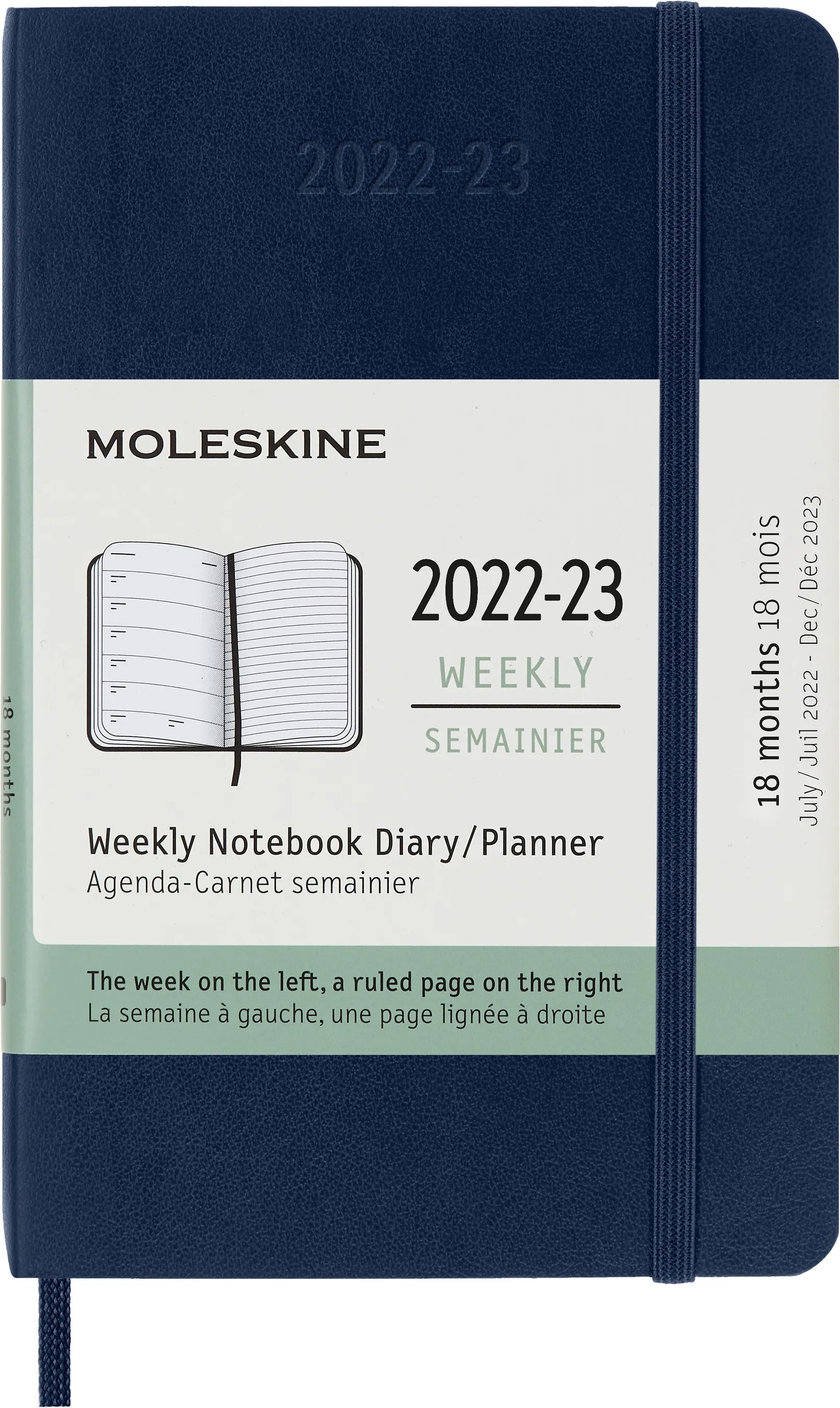 Agenda 2022-2023 - 18-Month Weekly Planner - Pocket, Soft Cover - Sapphire Blue | Moleskine image2