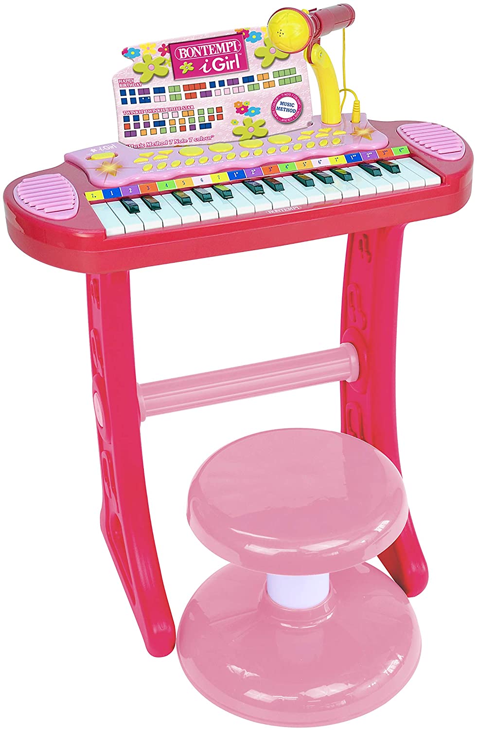 Jucarie - Electronic Keyboard with Legs, Microphone and Stool | Bontempi