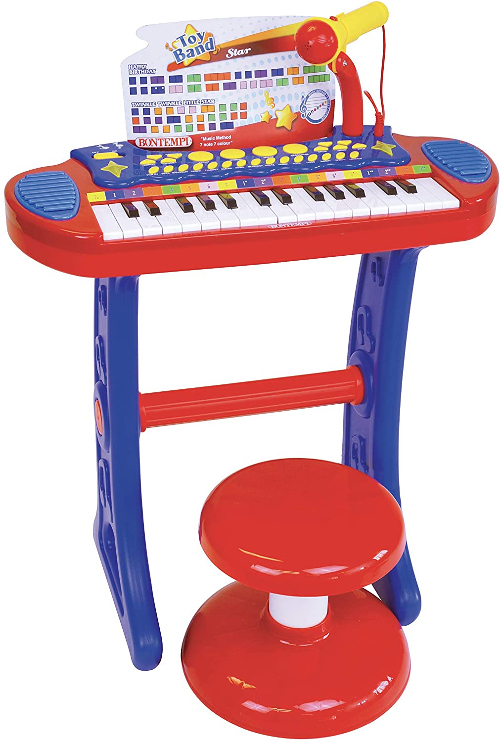 Jucarie - Electronic Organ with Legs with Stool and Microphone | Bontempi