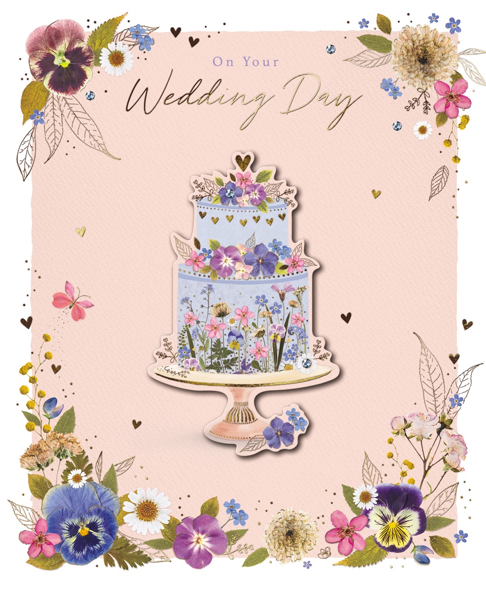 Felicitare - Wedding Day - Wildflower Cake | Great British Card Company