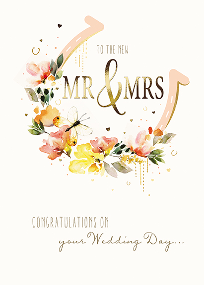Felicitare - Wedding Day - To The New Mr & Mrs | Great British Card Company image