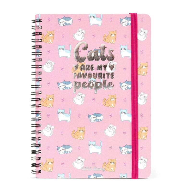 Agenda 2023 - 12-Month Weekly Diary - Spiral Bound, Large - Kitty | Legami