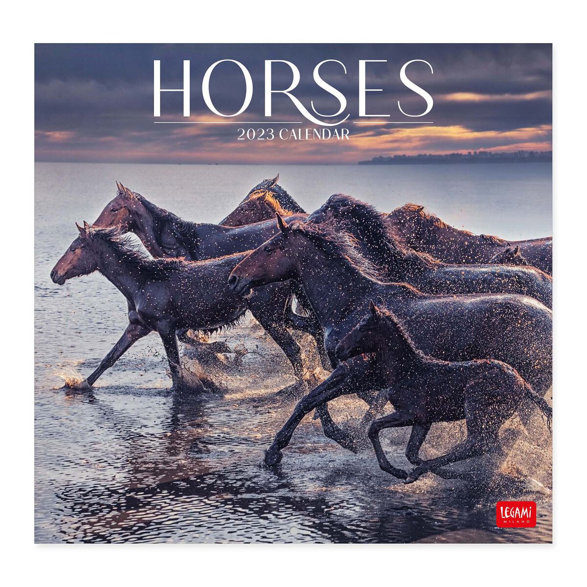 Calendar de perete 2023 - Horses, 30x29 cm | Legami